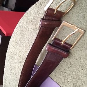 Mens leather belt pair